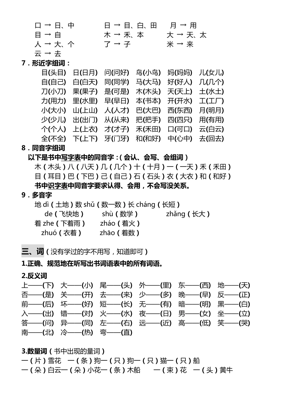 一（上）语文重要考点_第3页