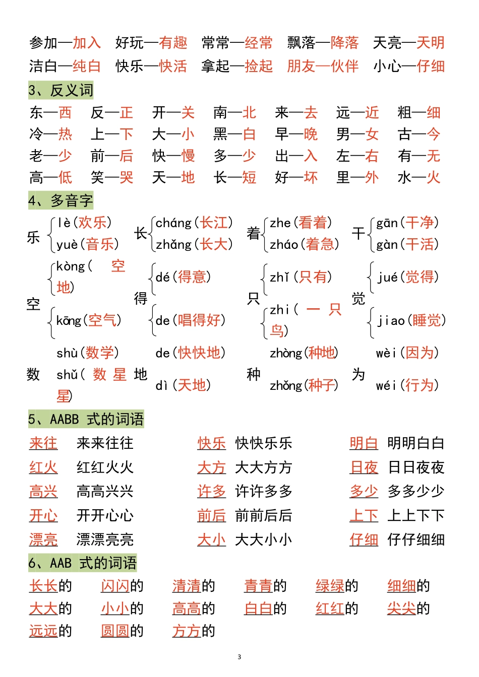 一年级语1文上册高频考点知识总结1.wps1_第3页