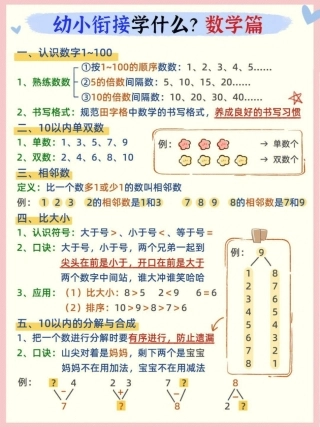 幼小衔接数学篇
