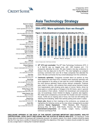 瑞信-亚太地区-科技行业-第次亚洲科技峰会：比我们想象的更乐观--页