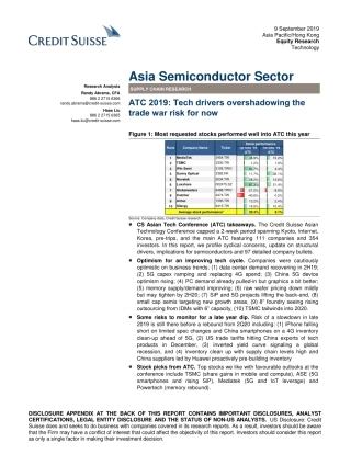 瑞信-亚太地区-科技行业-亚洲科技会议：科技行业的驱动因素暂时掩盖了贸易战的风险--页