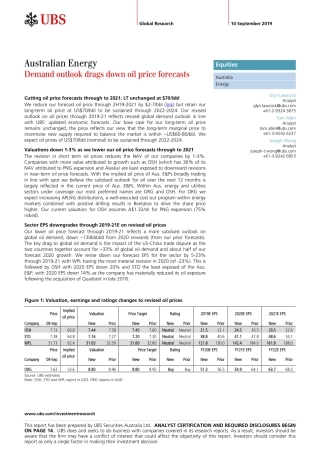 瑞银-美股-能源行业-澳大利亚能源业：需求前景拉低油价预期--页