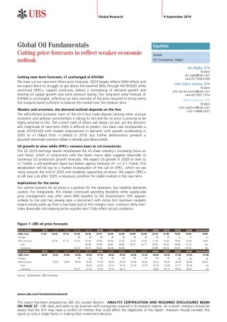 瑞银-全球-石油与天然气行业-全球石油基本面：下调价格预期，以反映经济前景转弱趋势--页