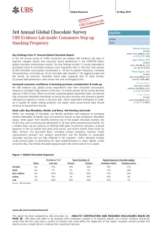 瑞银-全球-食品行业-第次全球巧克力调查：消费者吃零售频率提升（英文）