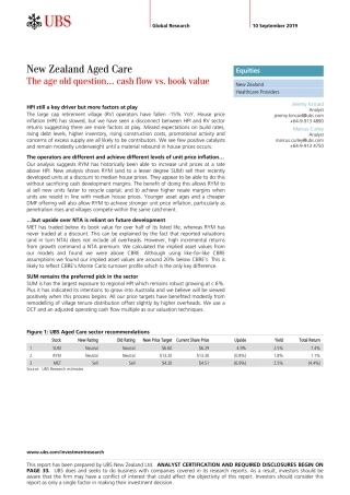 瑞银-亚太地区-医疗保健行业-新西兰老年护理：现金流与账面价值之间的关系--页
