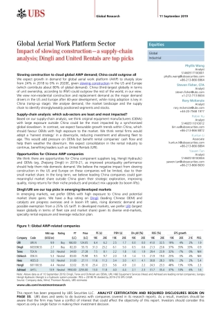 瑞银-中国-投资策略-全球航空工作平台：建设放缓的影响——供应链分析--页