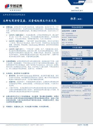 生鲜电商行业深度研究-流量崛起催生行业变局