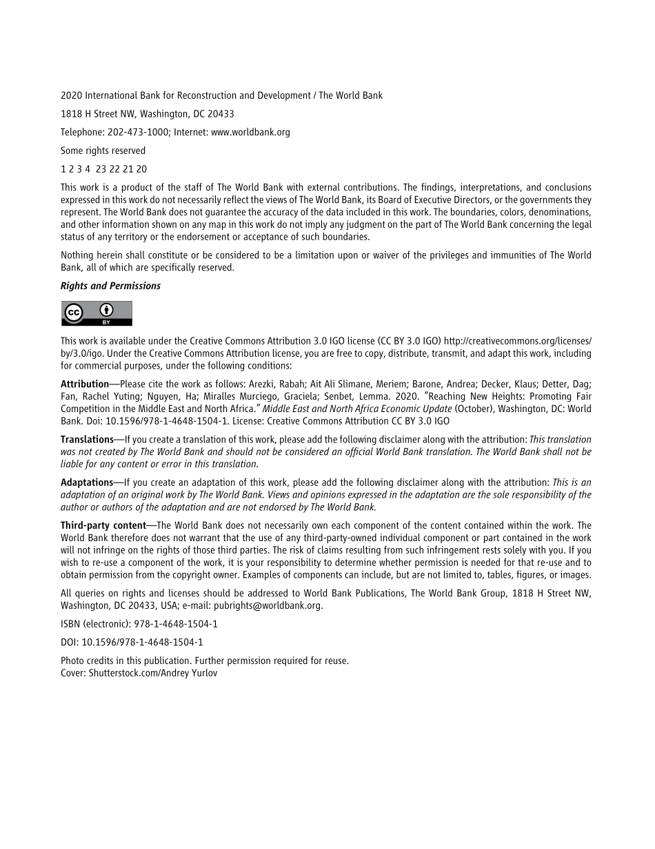 世界银行-达到新的高度：促进中东和北非的公平竞争（英文）--页_第3页