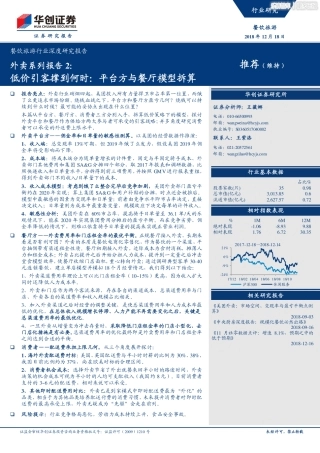 外卖系列报告-平台方与餐厅模型拆算