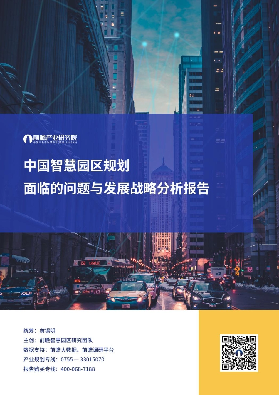 中国智慧园区规划面临的问题与发展战略分析报告_第1页