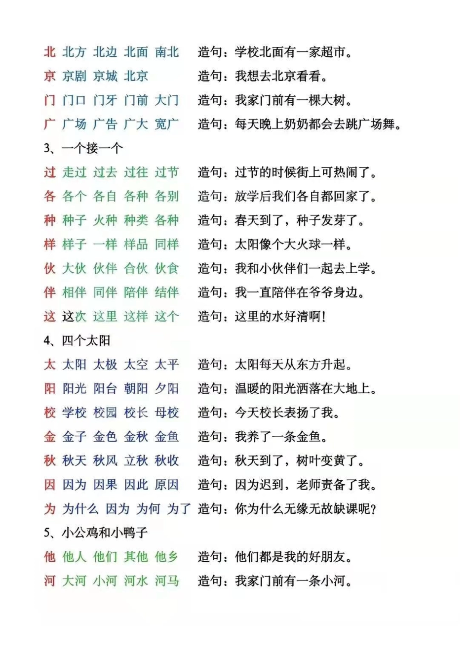 一年级年级下册生字组词造句阅读本_第3页
