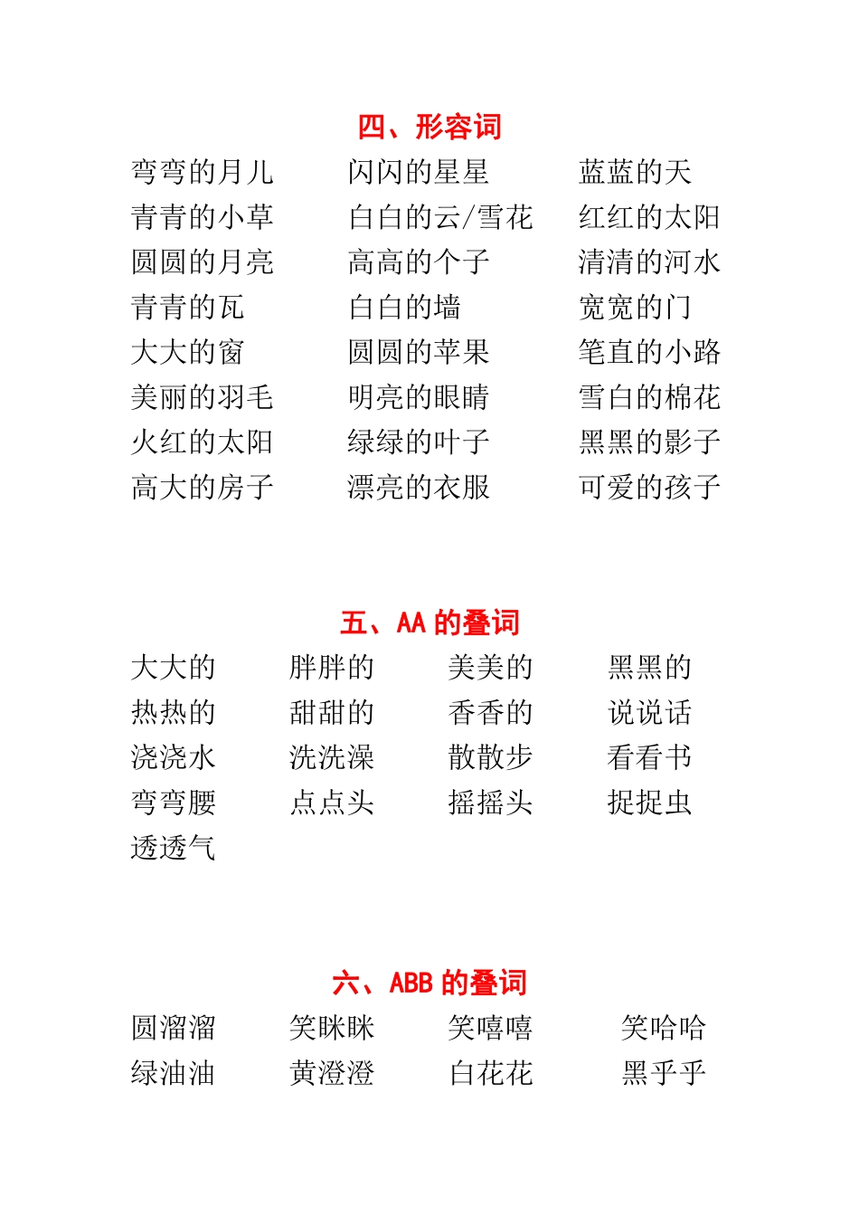 二年级（上）语文 种基础词汇汇总_第3页