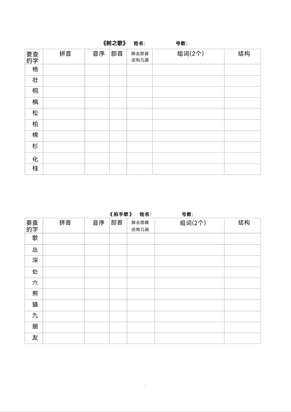 二年级上册语文 查字典专项练习盘古_第3页