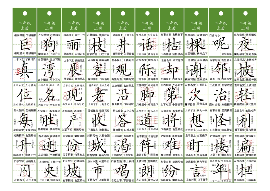 二年级同步精讲字卡（共页）盘古_第3页