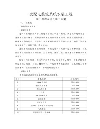 设计方案施工组织设计方案-电力配电施工方案