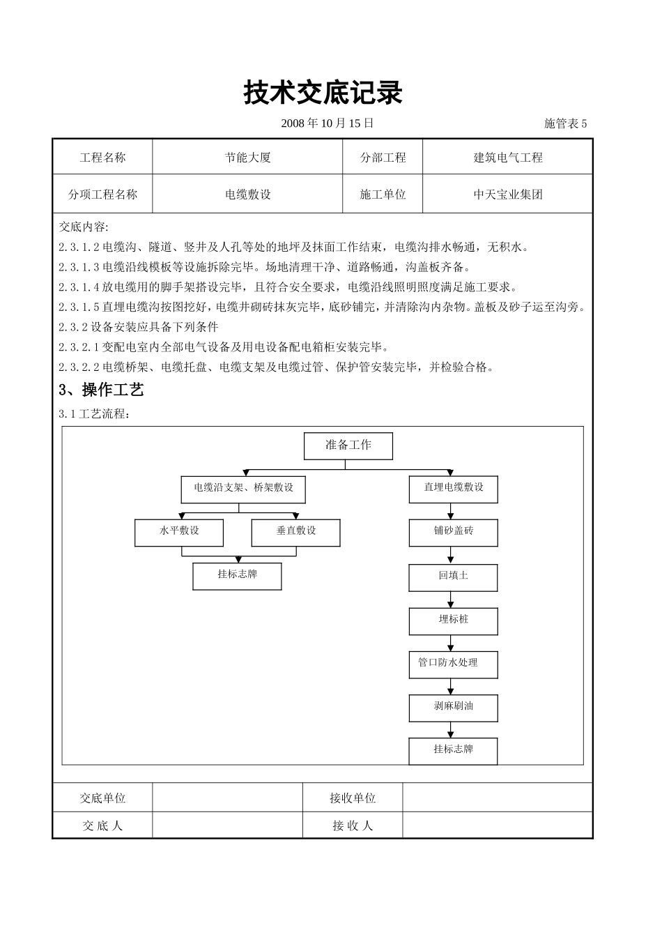 电缆敷设交底记录_第2页