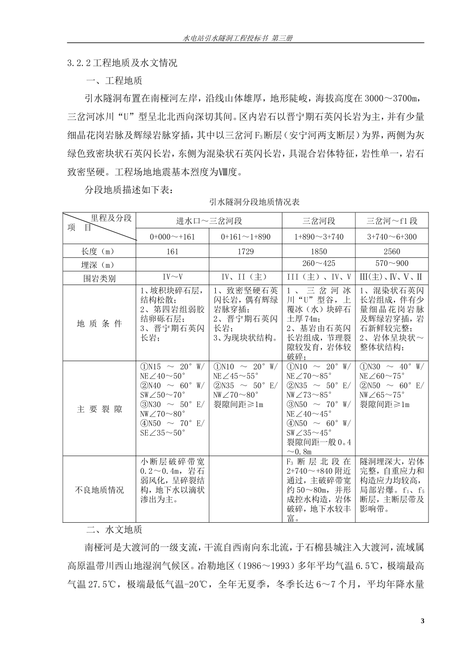 电站引水隧洞工程施工组织设计方案_第3页