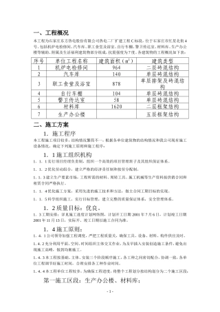 东方热电二厂施工组织设计