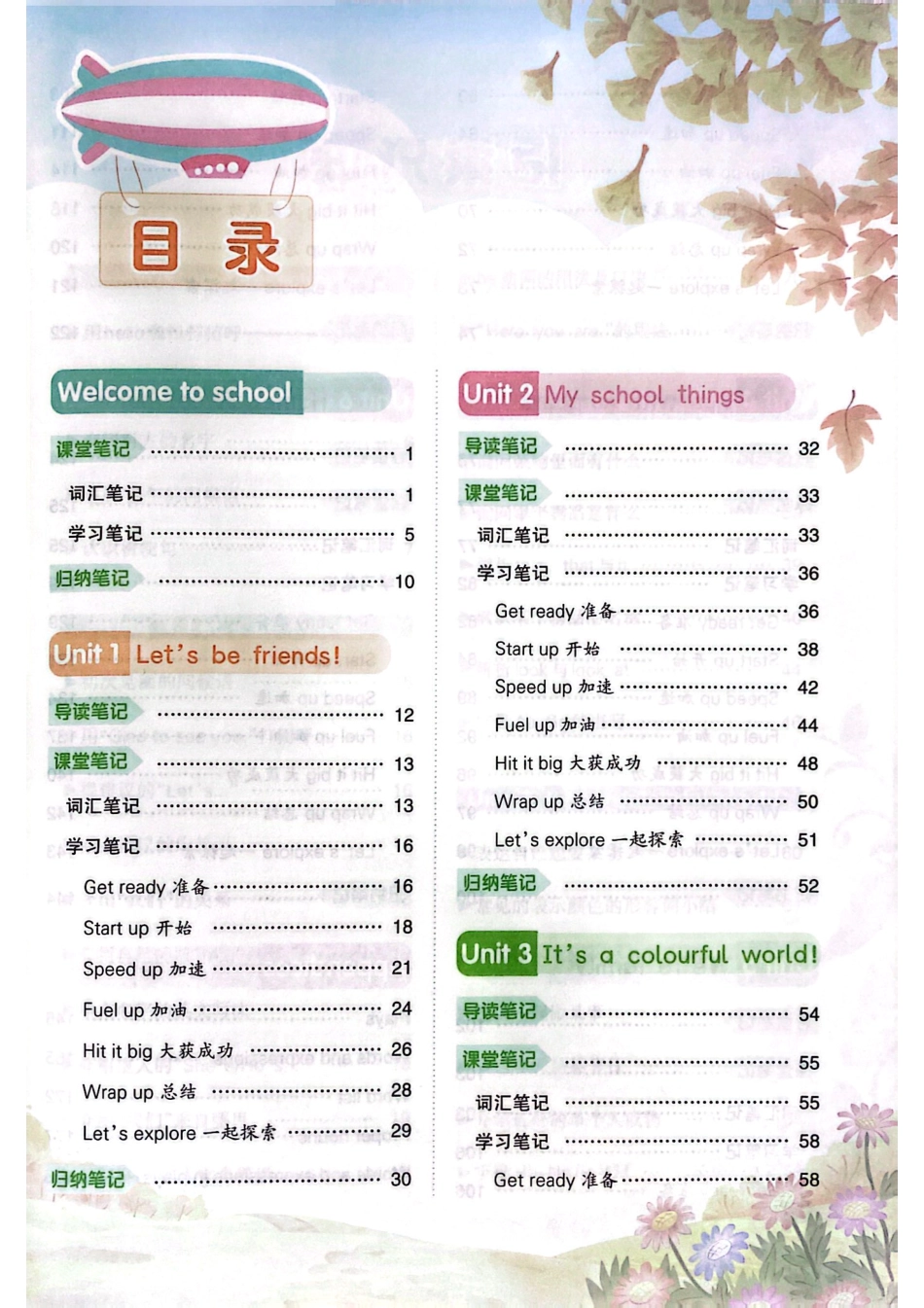 三年级（上）英语（外研三年级起）课堂笔记_第3页