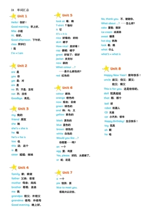 三年级-6年级英语单词汇总（译林版）