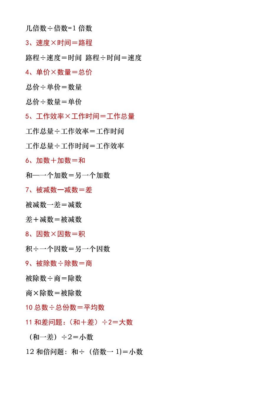 【必背公式】五年级上册数学必背公式_第3页