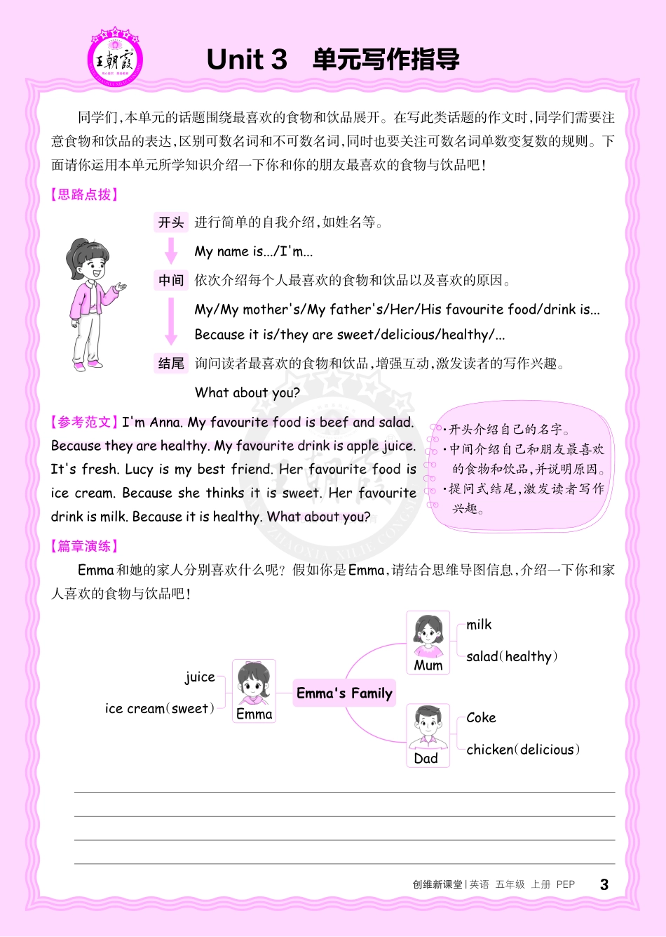 2024秋新版 王朝霞《单元写作指导》人教PEP五年级上学期 -盘古文库_第3页