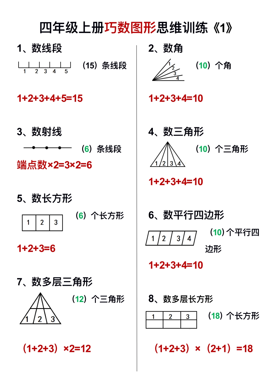 四年级上册巧数图形思维训练《1_第1页