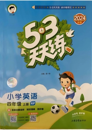 四年级英语上册人教PEP版24秋《53天天练》(9)