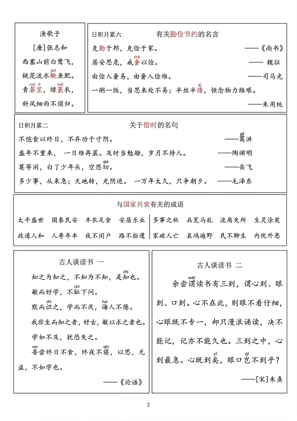 五年级上学期语文必背资料_第2页