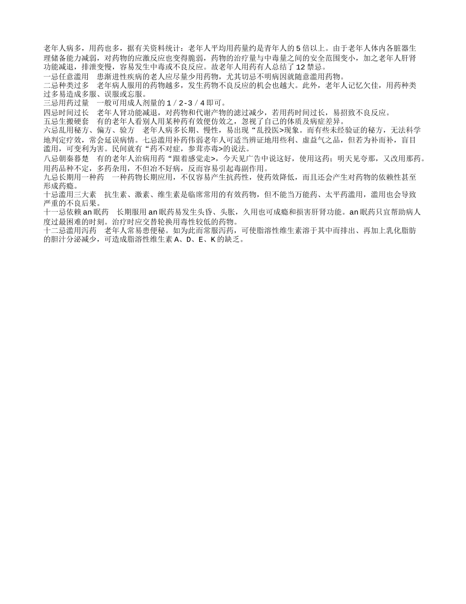 12大禁忌用药你知道吗？_第1页