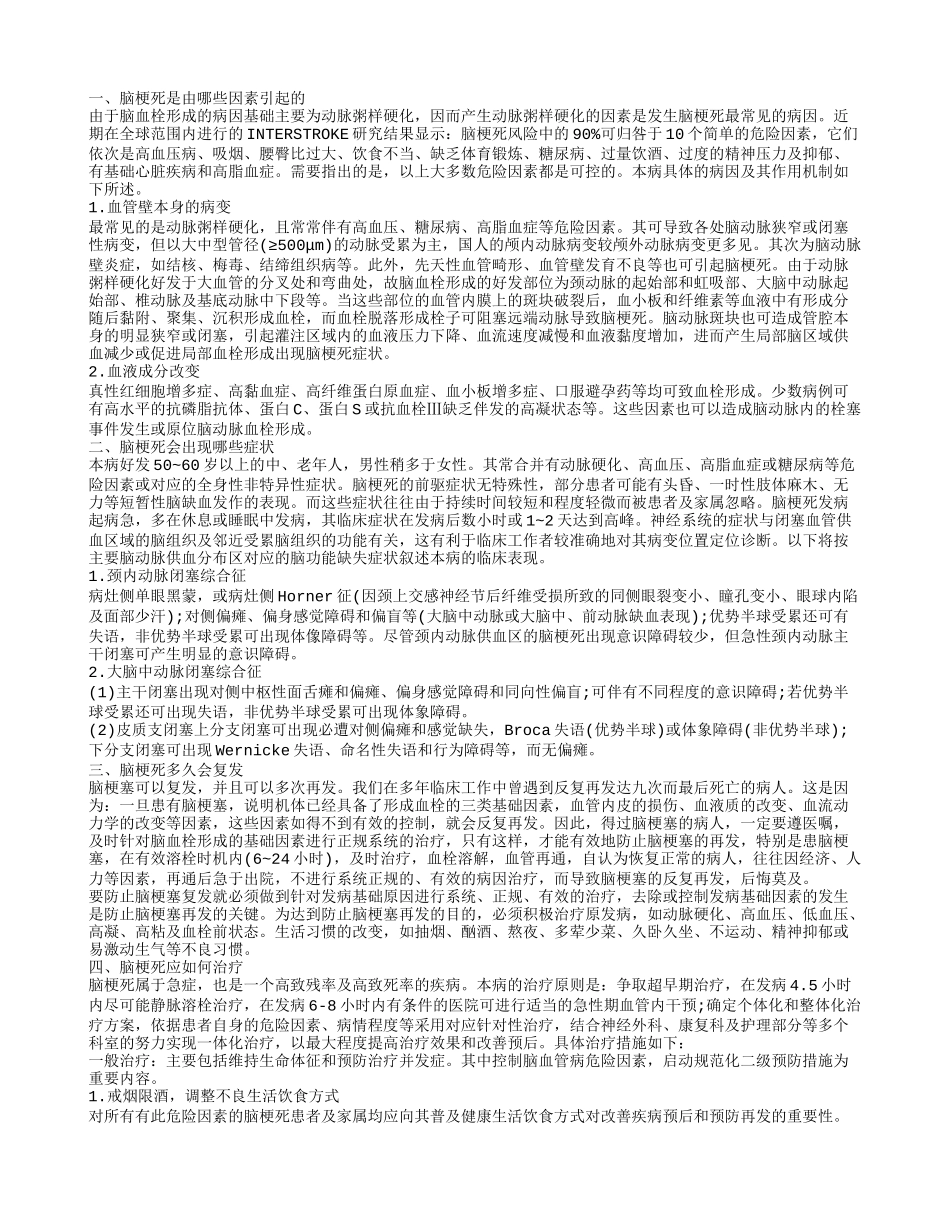 脑梗死复发都在几年 脑梗死需要检查什么_第1页