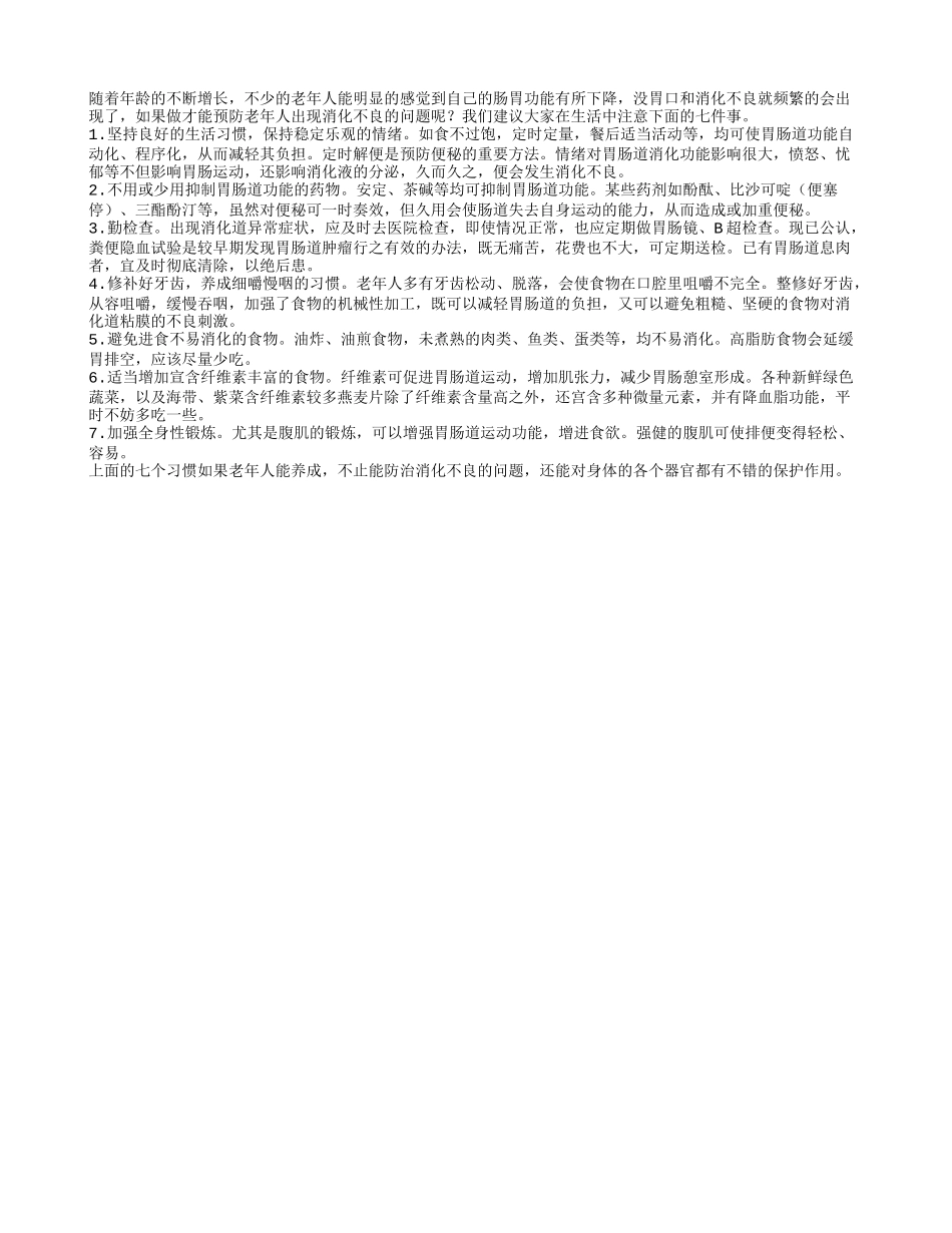 防治消化不良的7个好习惯_第1页