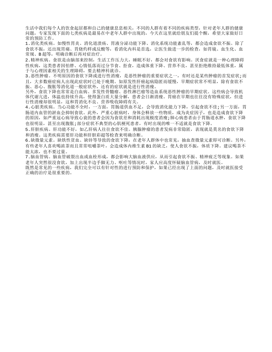 七类疾病老年养生要重视_第1页