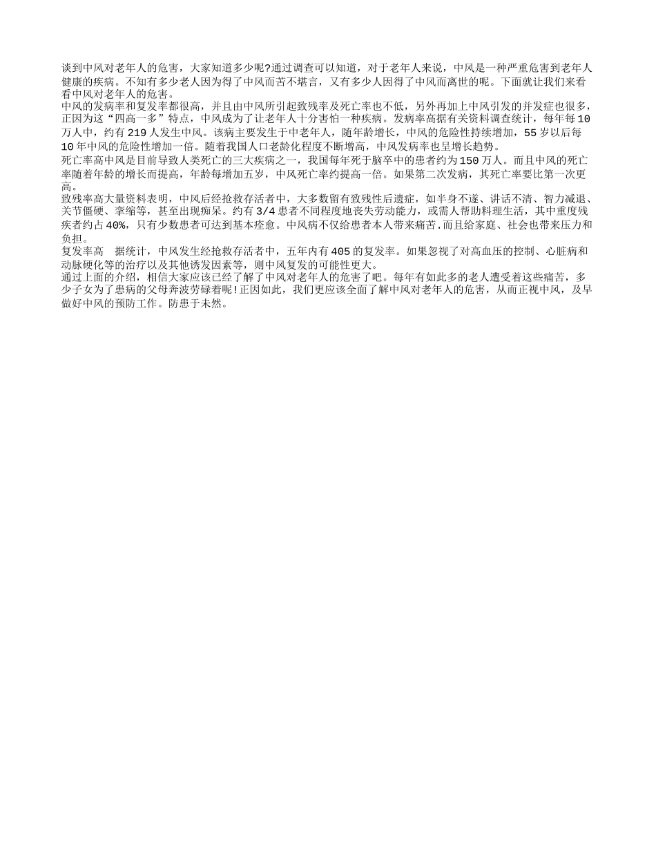 中风对老年人的危害_第1页