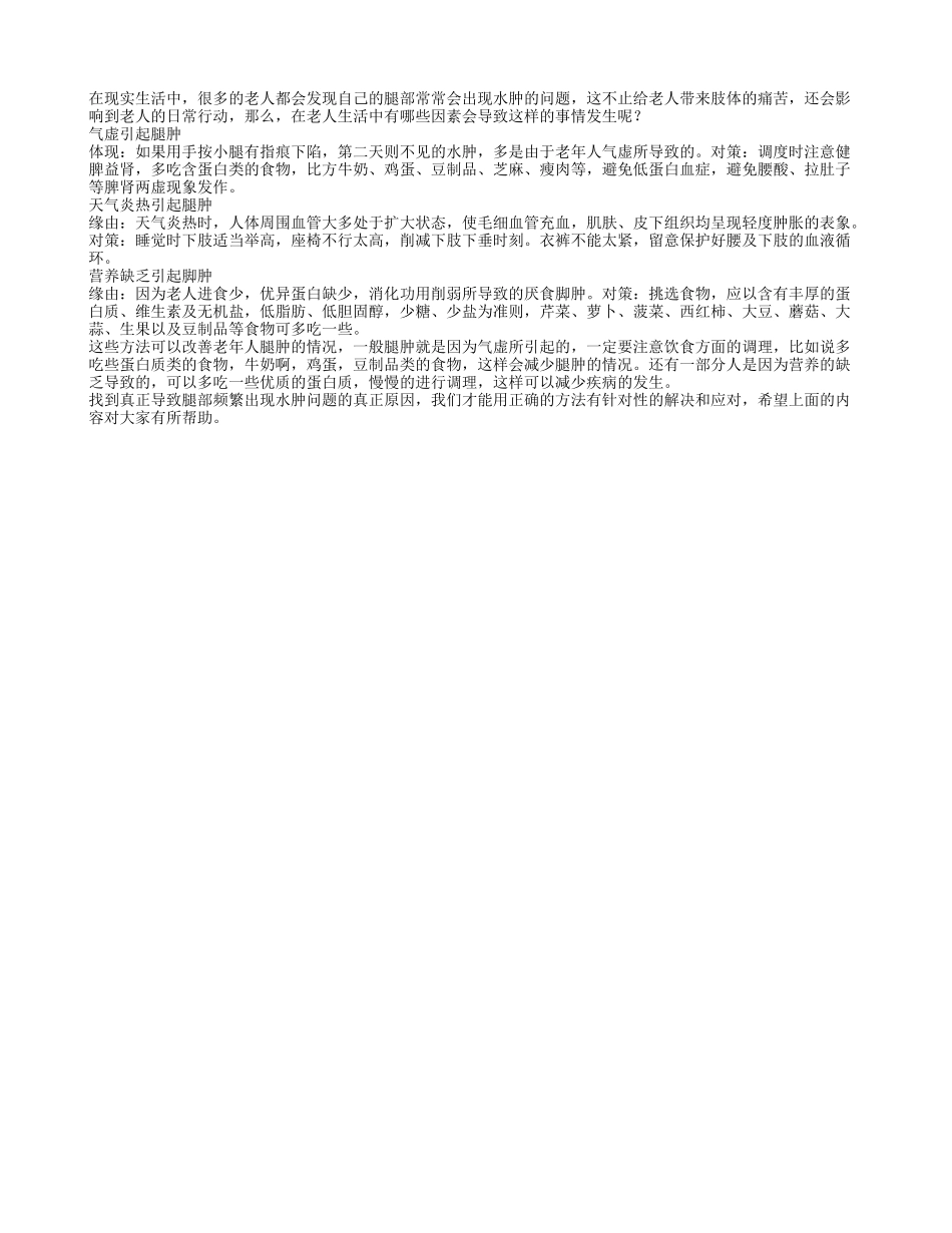 三大因素易致老人腿肿频出现_第1页
