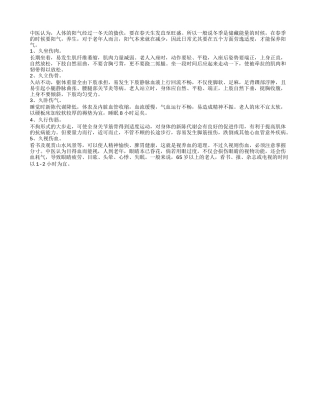 五劳有损阳气 老人春季少做春季保健