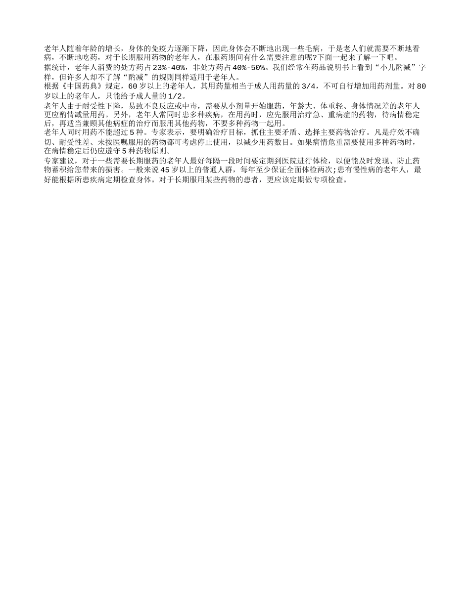 长期服药的老人需注意_第1页