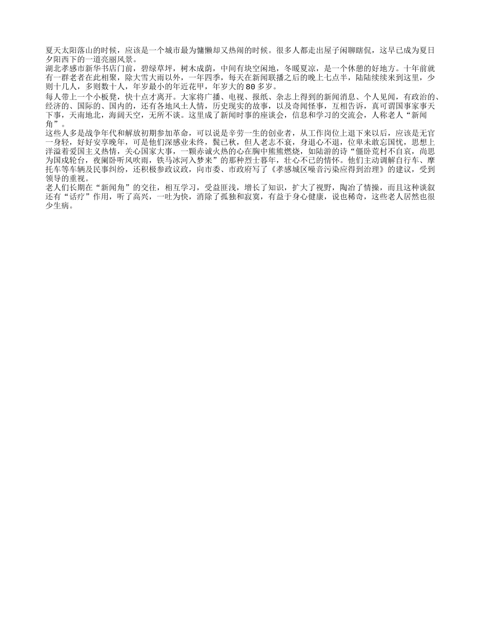 大城小事——健康老人的“新闻角”_第1页