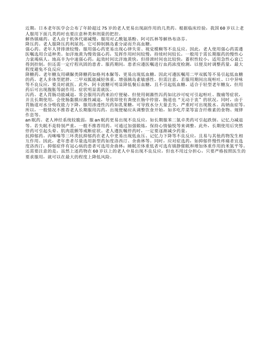 有些药对老人伤害更大_第1页
