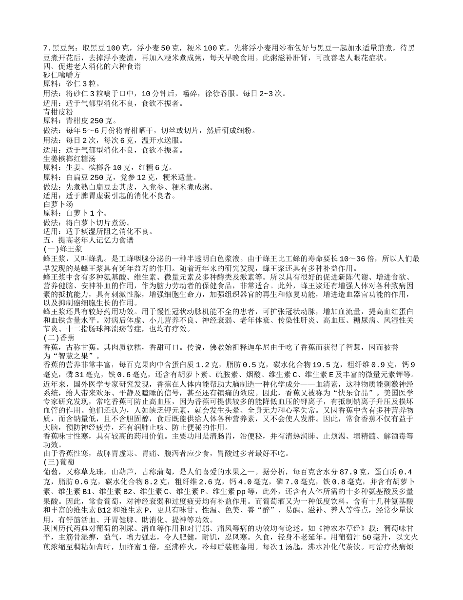 老人食谱,老年人腰痛治疗食谱_第3页