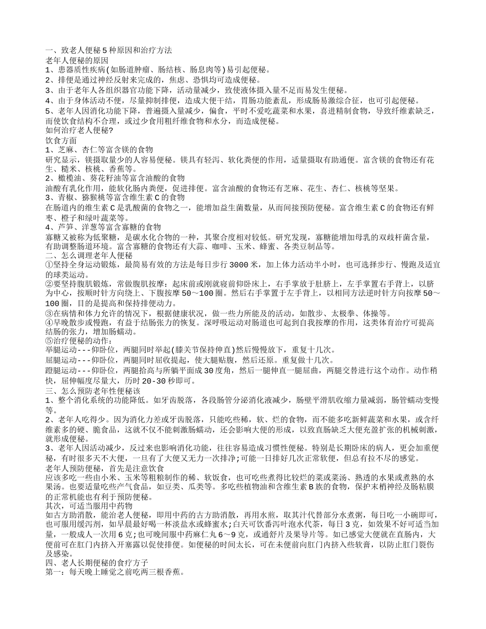 老人为什么容易便秘 老年性便秘该怎么预防_第1页