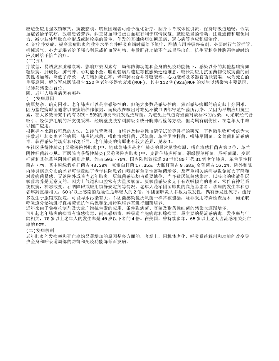 老人慢性肺炎症状 老人肺炎要如何治疗_第2页