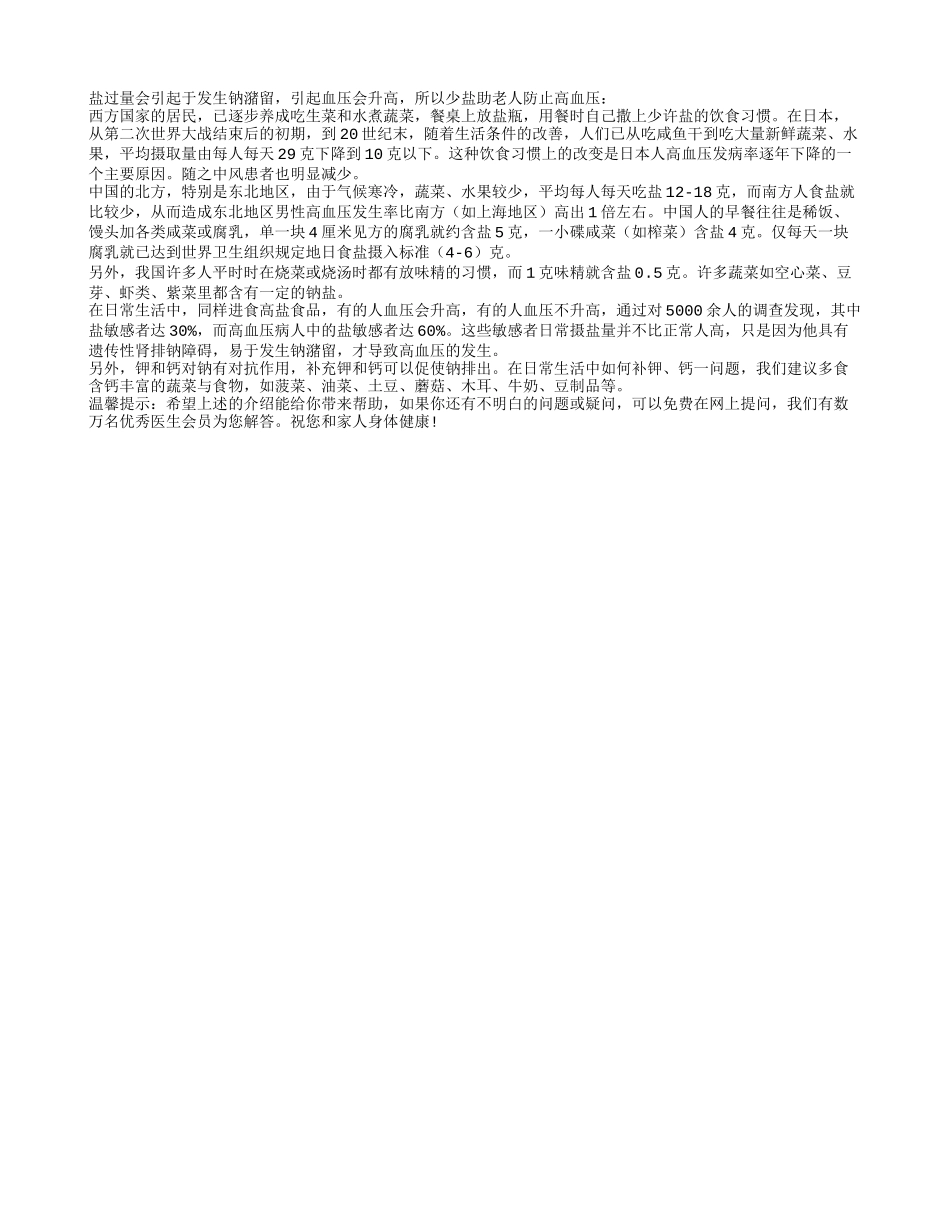 少盐助老人防止高血压四季保健_第1页