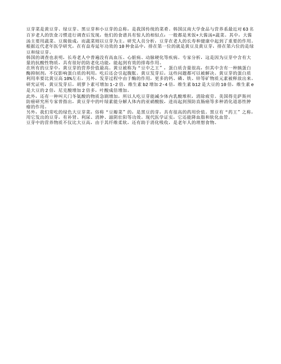 老人适量吃豆芽对身体好四季保健_第1页