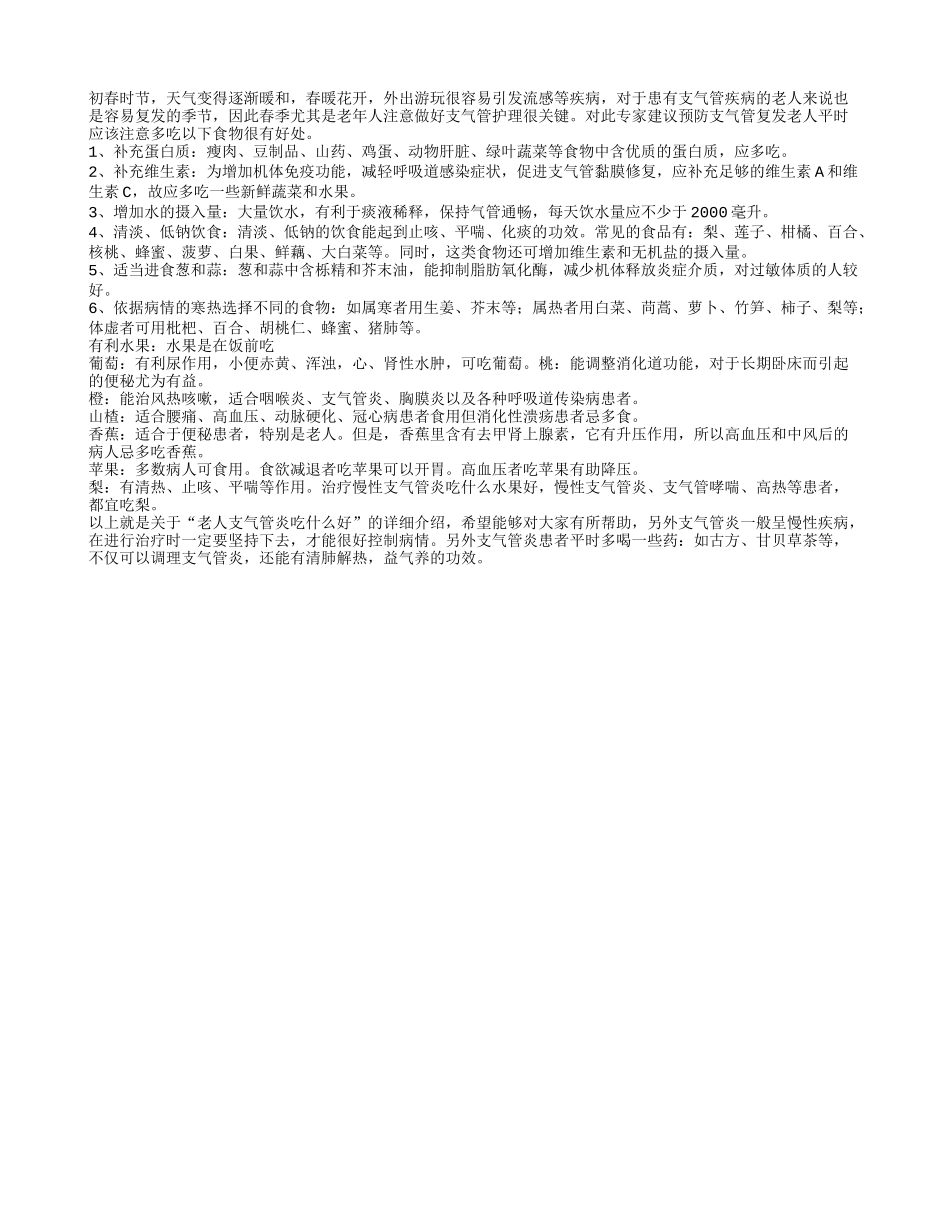 老年人支气管炎吃什么好？_第1页