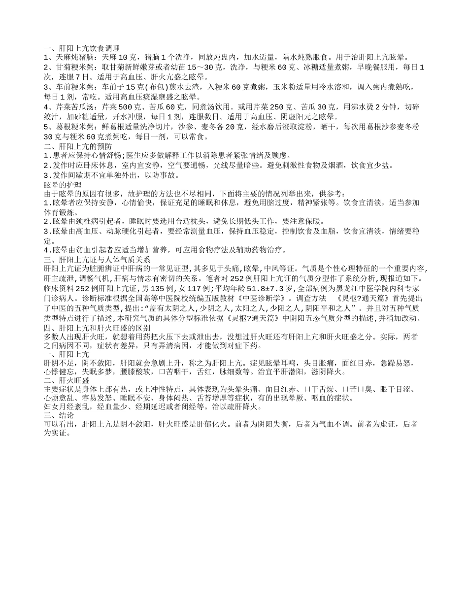 吃了肝阳上亢的药没用 肝阳上亢饮食调理_第1页