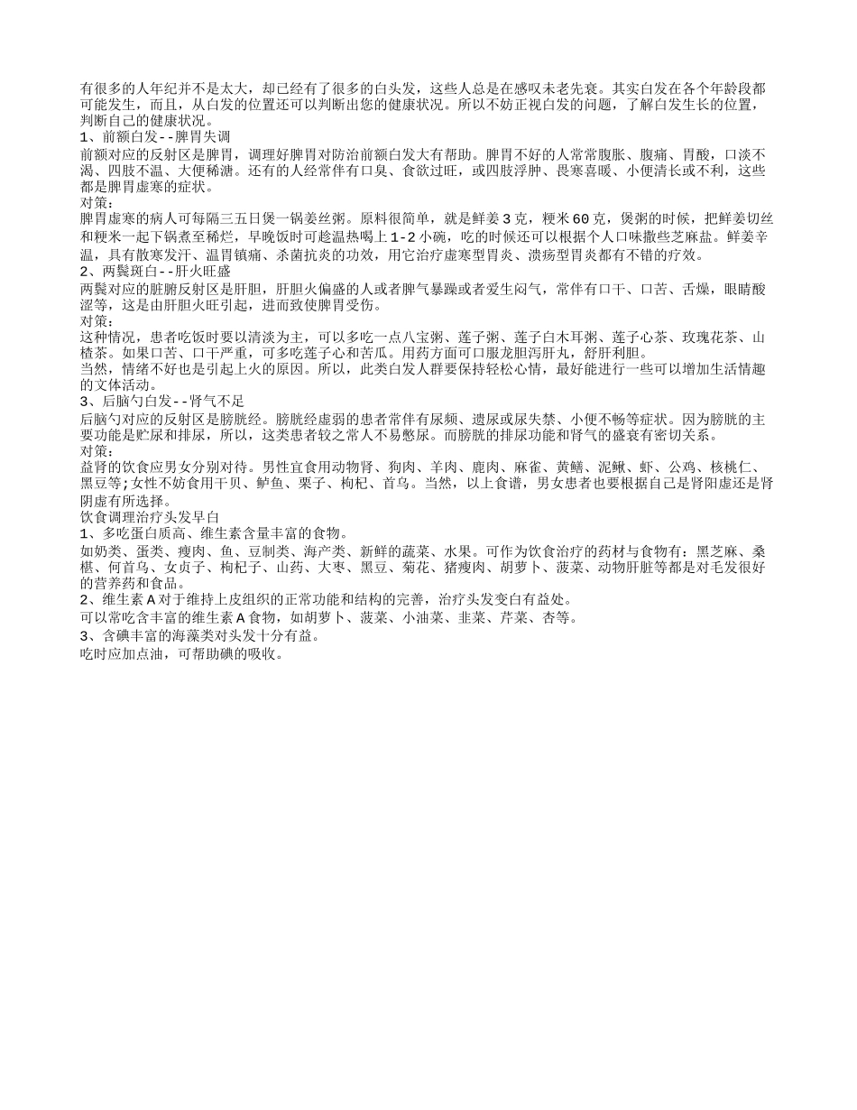 白发是肝火盛 食疗治白发益长寿_第1页