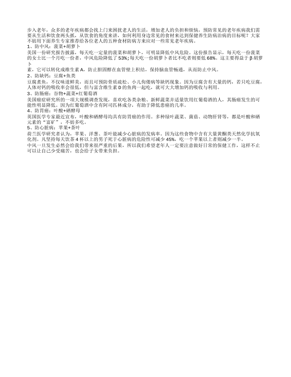 防中风发生 菠菜胡萝卜每天吃一些_第1页
