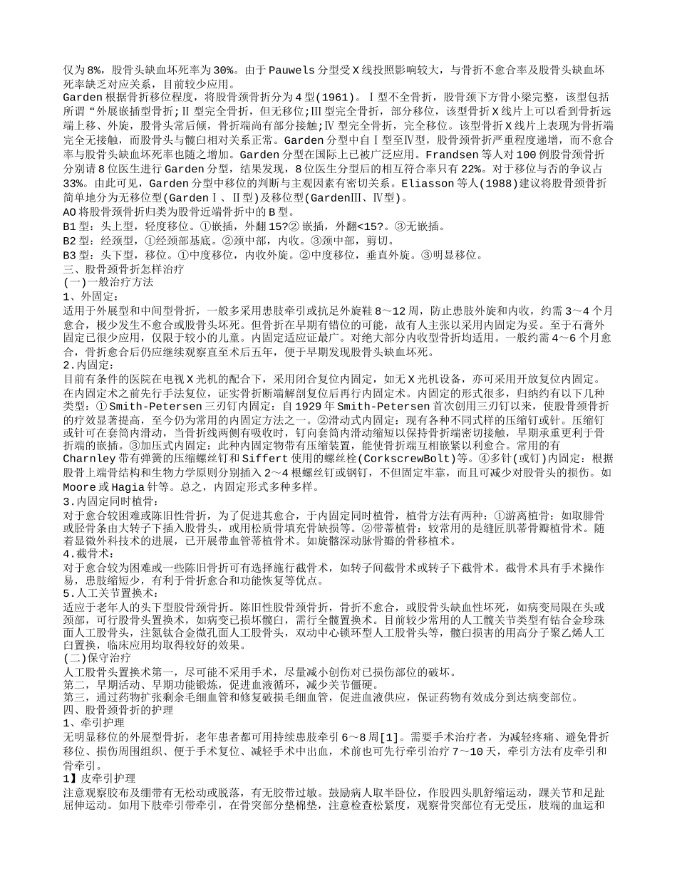 股骨颈骨折的日常护理措施 股骨颈骨折得典型症状_第2页