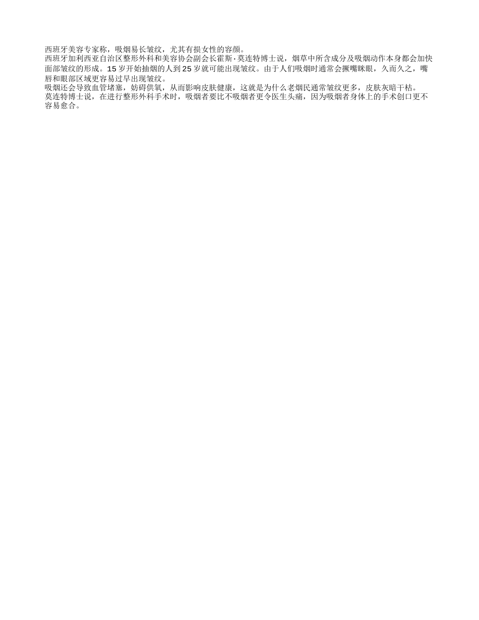 吸烟的人更容易长皱纹_第1页